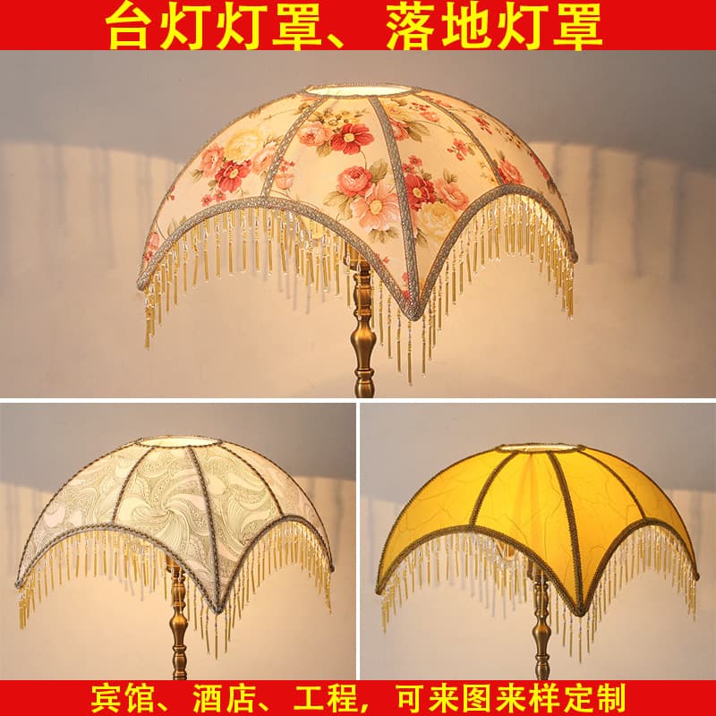Table Lamp Shade Cover Vintage Tassel Floor Lamp Shade E27 Lamp Holder Table Lamp Shade Accessories