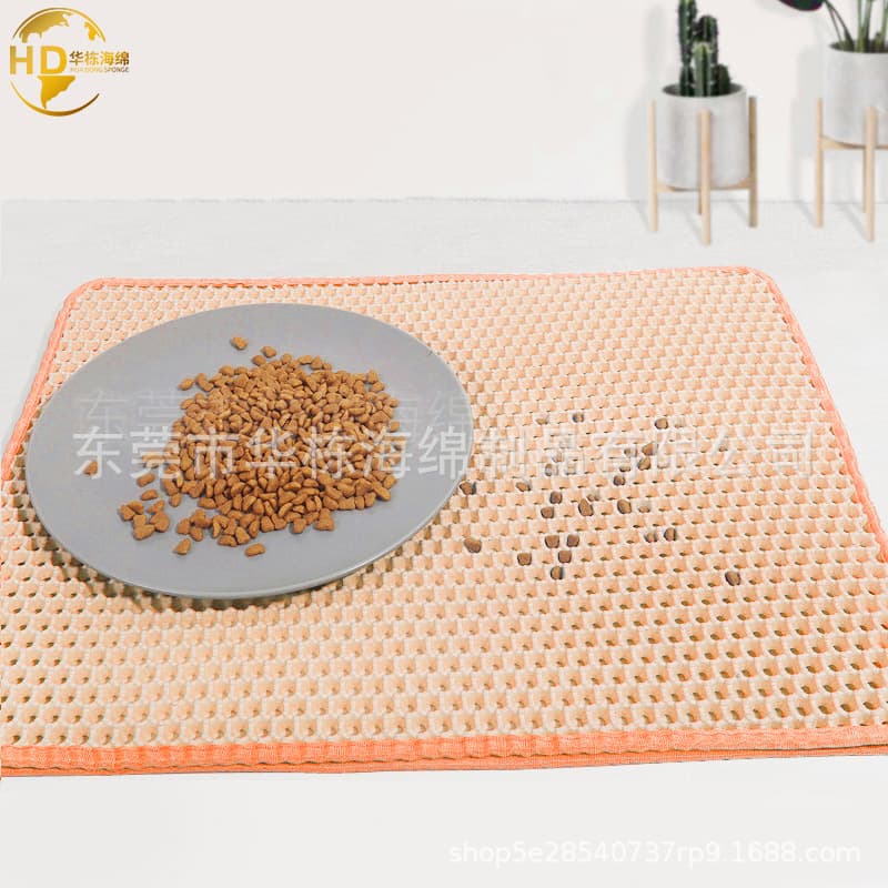 Cat foot mat EVA cat litter mat double-layer honeycomb mat EVA material Velcro mat anti-falling sand mat pet nest mat