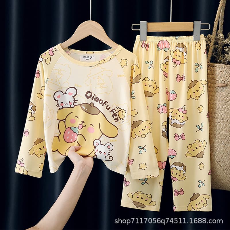 Manufacturer wholesale Southeast Asian children's pajamas set home clothes boys and girls spring and autumn children's long-sleeved children's pajamas
