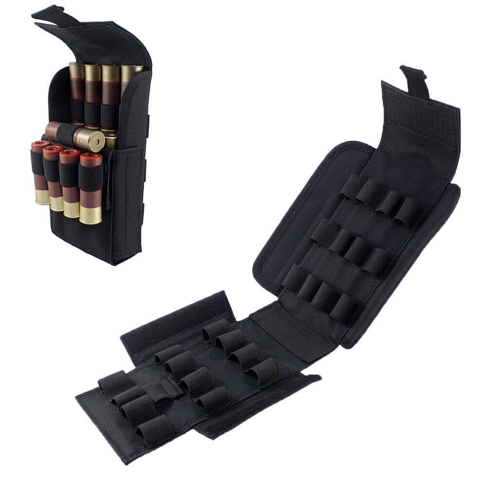 Outdoor Tactical 12G Shotgun Shell Pouch Outdoor Hunting Shotgun Storage Bag CS Field Portable 25-Round