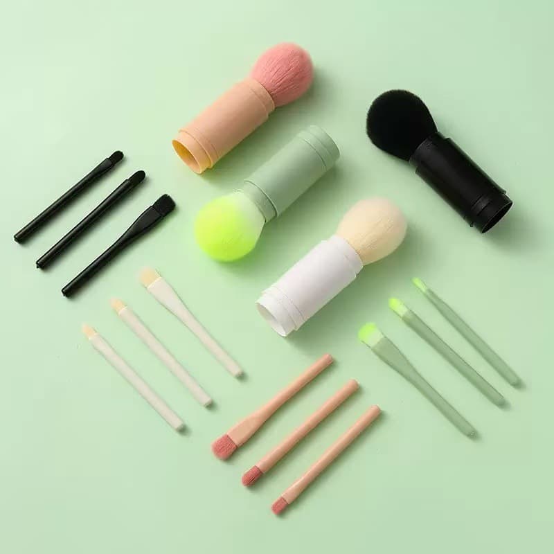4-in-1 Makeup Brush Beauty Tool Mini Eye Brush Skin Tone Retractable Makeup Brush Portable Cangzhou Brush Stock