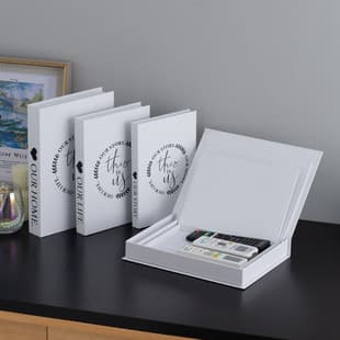 Faux Book 3-Piece Set, Simple Magnetic Closure Storage Box, Cross-Border Decorative Book, Photo Prop Book, Nordic-Style Simulation Book Storage Box