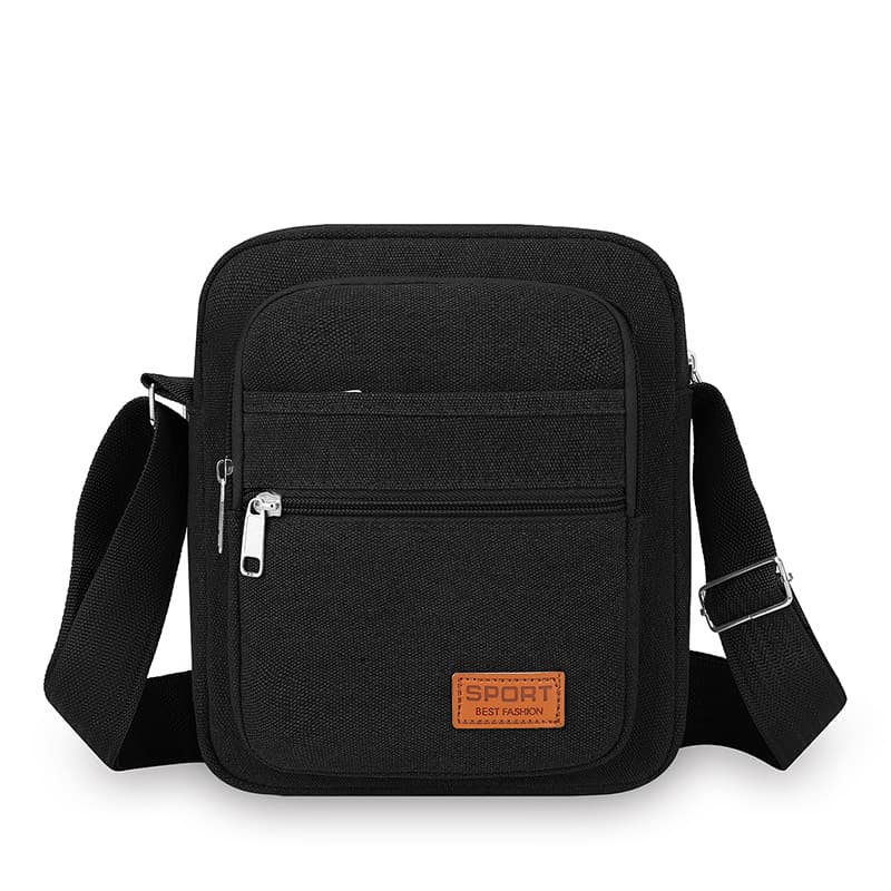 Multi-layer Canvas Crossbody Bag for Women, Shoulder Bag, Sling Bag, Casual Unisex Small Square Bag