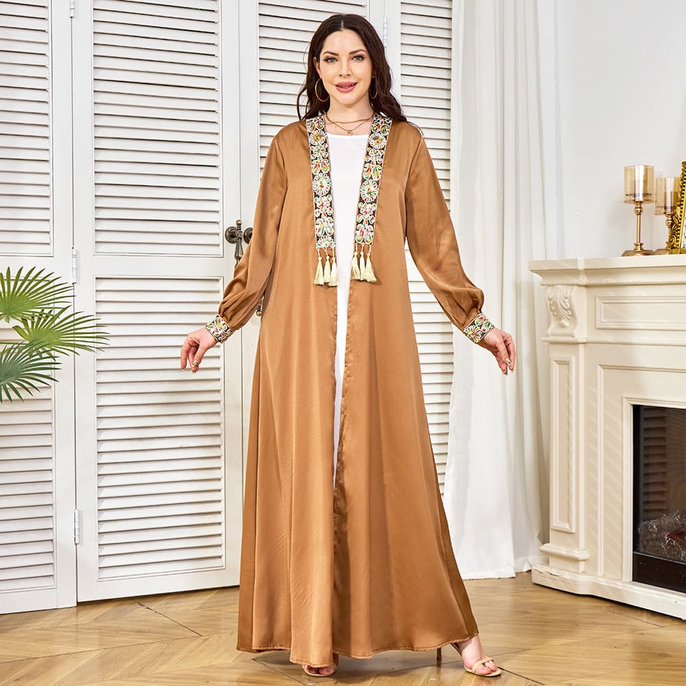 MT318 foreign trade new style tassel pendant evening dress dress women's cardigan two-piece set tassel pendant long skirt