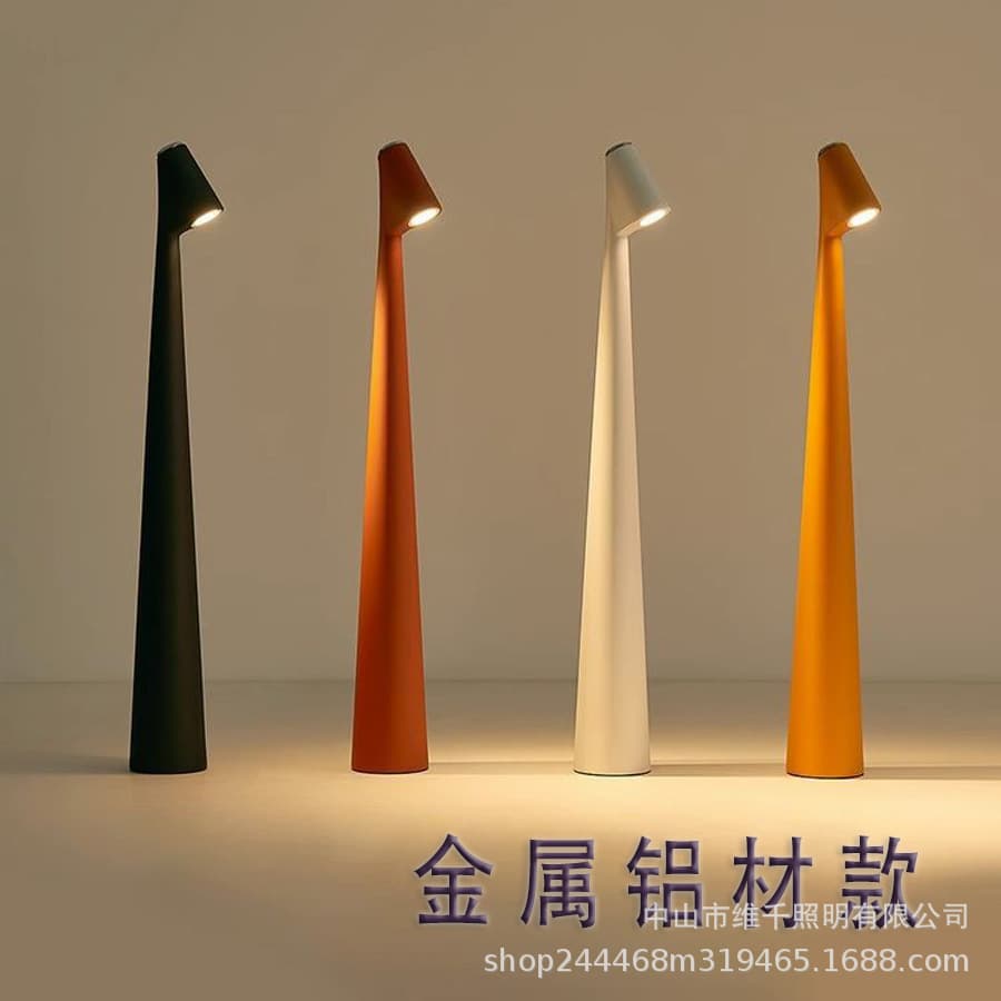 Cross-border Wholesale Rechargeable Table Lamp, Bedside Decor Reading Light, Outdoor Dining Table Creative Ornamental Ambient Lamp