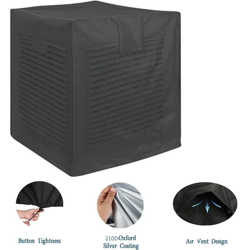 Wholesale Cross-border Outdoor Square Vertical Air Conditioner Cover, Outdoor Unit Cover, Rainproof Cover, Central Air Conditioner Protective Cover