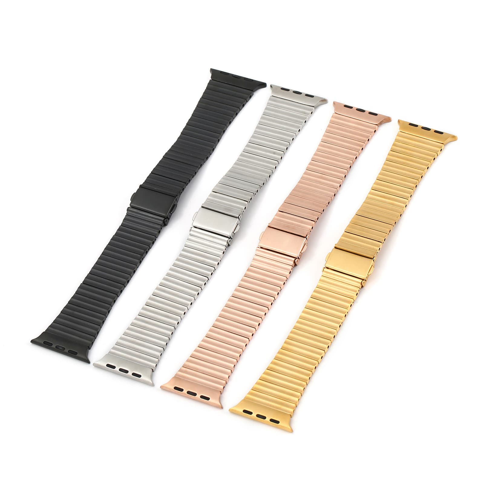 Suitable for Apple iwatch8 marine stainless steel watch strap applewatch one bead folding buckle metal watch strap
