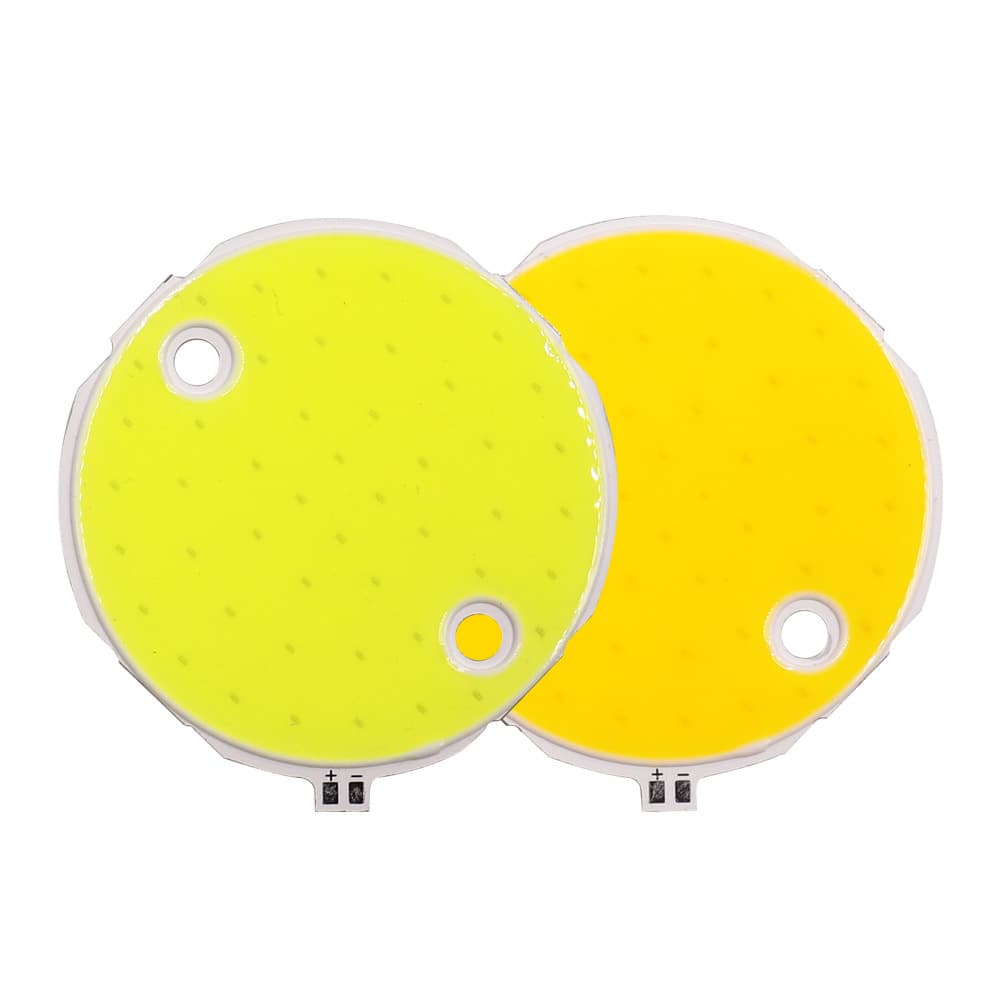 Customized 50mm round hole led light source 24v COB light panel 5w warm and cold white light bead chip car table lamp