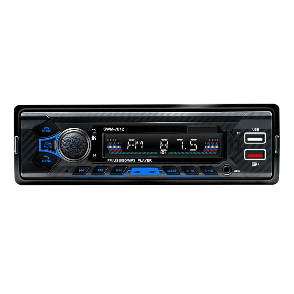 Car Bluetooth MP3 Player with Voice Control, FM Radio, USB/SD Card Reader Model 7812