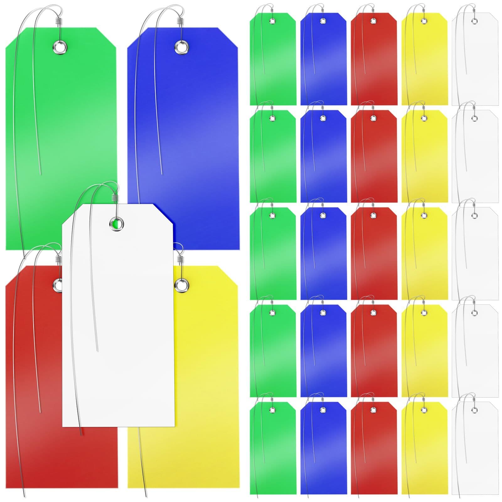 Shipping Tags Colorful Blank Shipping Labels Writable Luggage Shelf Labels Hanging Card PVC Plastic Card
