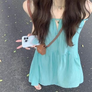 French Hollow-Out Strappy Dress 2025 Summer Beach Vacation Style Women's Beach Dress Unique Beautiful Long Dress