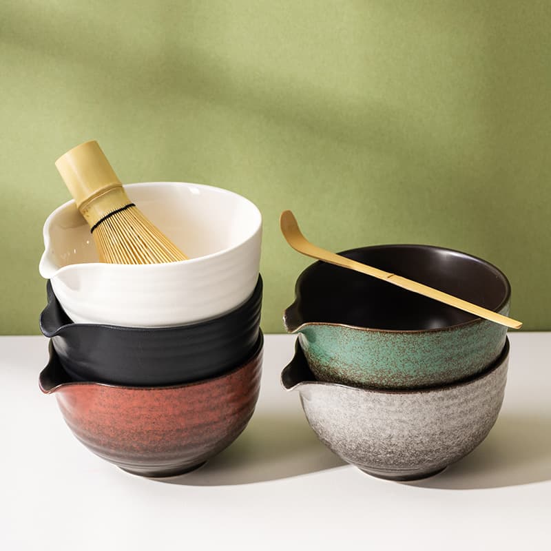 Cross-border Special Matcha Bowl Japanese Matcha Whisking Tool Song Dynasty Tea Ceremony Ceramic Tea Bowl Tea Cup Stirrer Matcha Brush