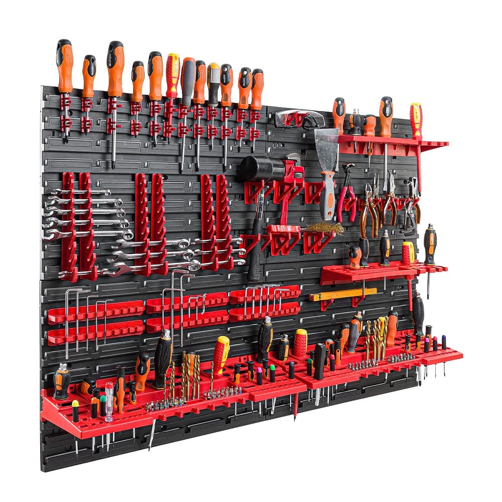 Cross-border best-selling 68-piece tool room plastic pegboard, PP material, tool storage, small batch available