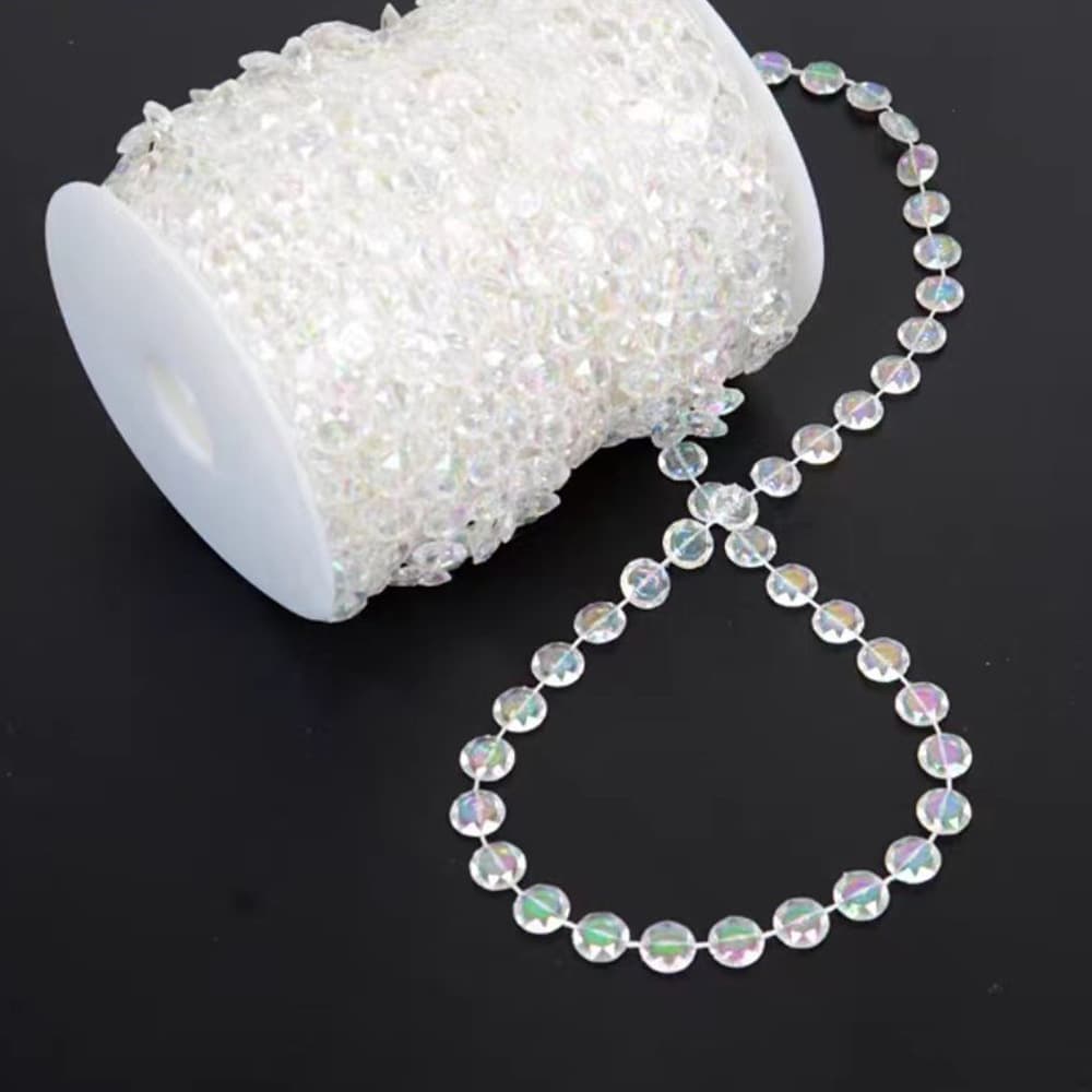Acrylic Bead Curtain Wedding Aisle Runner Stage Decor DIY Door Curtain, Wedding Lobby Ceiling Decor Prop