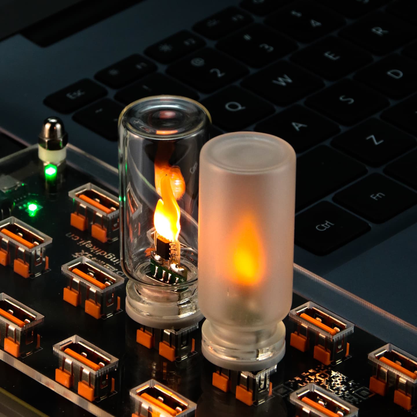 Cross-border popular LED simulation flame lamp USB touch candle night light creative atmosphere decorative lamp wholesale