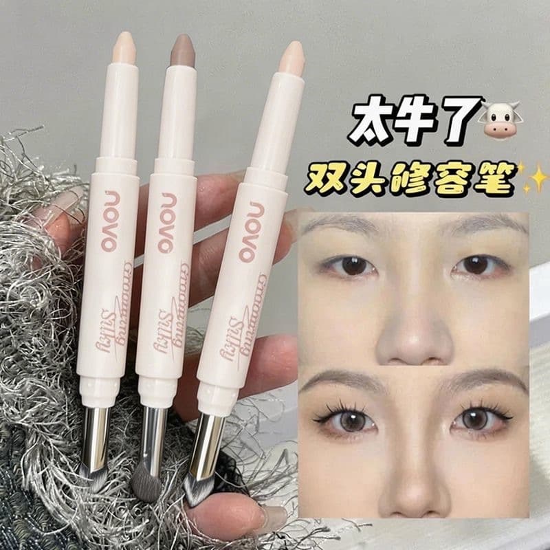 NOVO Boundless Sculpting All-in-One Face Multi-Use Stick Matte Highlighter Face Brightening Nose Shadow Under-Eye Contour Multi-Use Stick