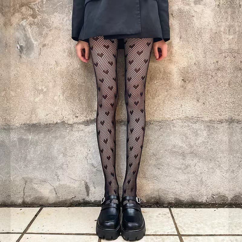 Factory Wholesale Hollow Hot Drill JK Sexy Stockings Black Stockings European and American Plus Size Temptation Letters Ins Fishnet Stockings