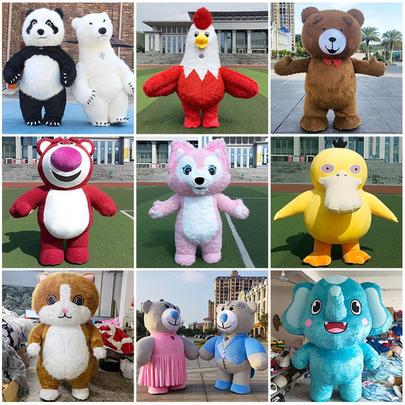 Inflatable Panda Bear Cartoon Character Costume White Bear Teddy Bear Koala Polar Bear Event Performance Costume
