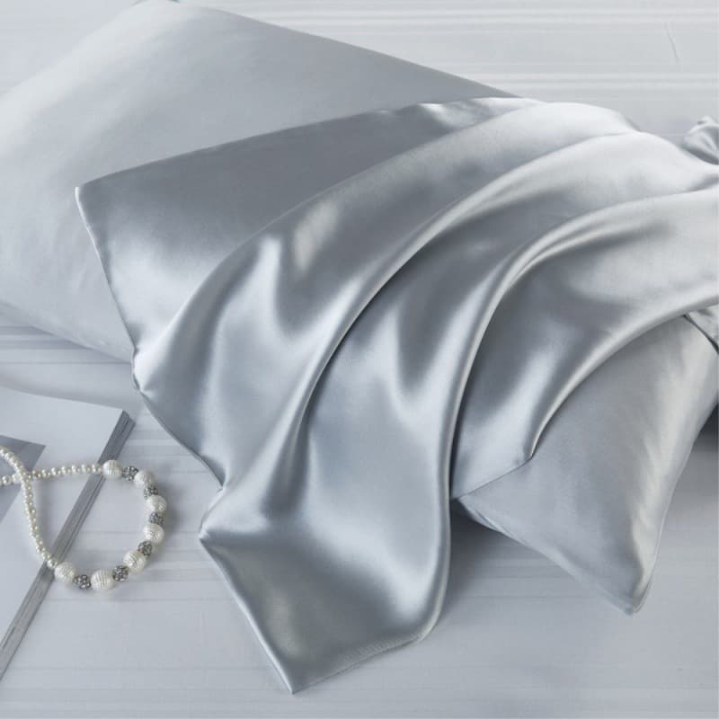 Buy 2 Pillowcases Get Hair Ties Free, Ice Silk Pillowcase, Silk-like Imitation Silk Pillowcase 48x74 cm Wholesale
