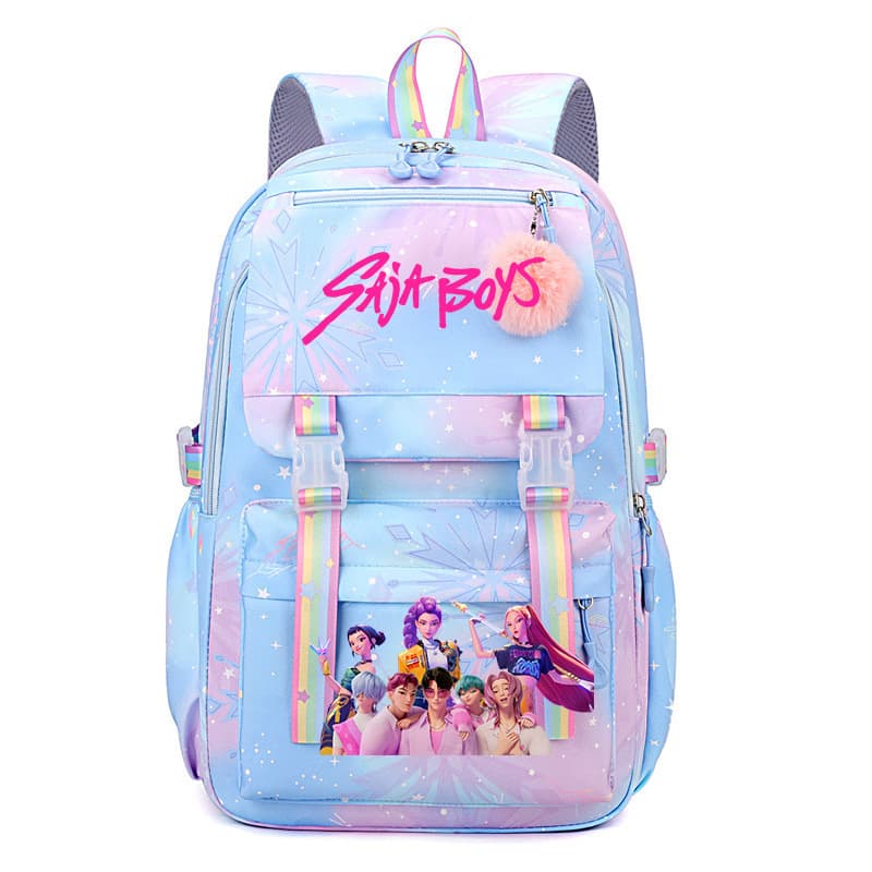 Ins Style Witch Hunting Group Printed Student School Bag Cross-Border Hot Sale New Kpop Large Capacity Student Backpack