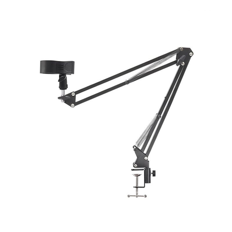 Foldable Desktop Clip-On Hair Dryer Holder with Adjustable Angle and Extendable Arm, Hands-Free