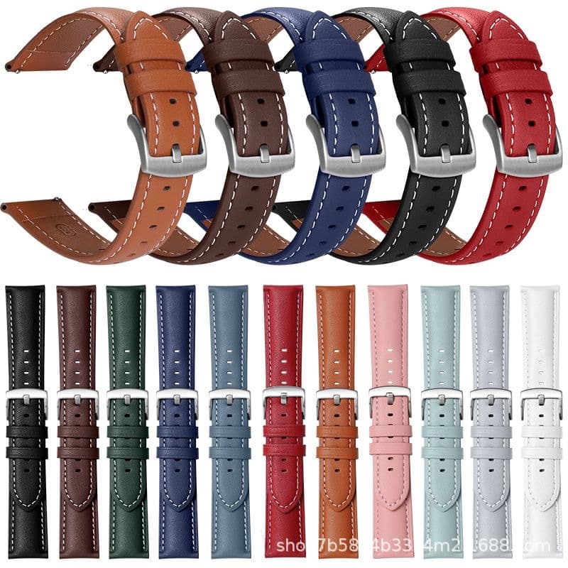 Compatible with Watch Huawei GT4/3/2 Genuine Leather Smartwatch Band for Samsung S1/Apple Watch Pin Buckle Wholesale