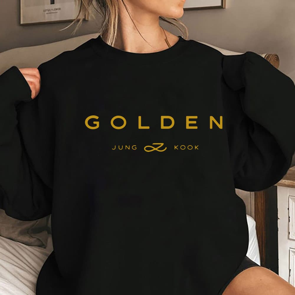 Jungkook Kpop Golden Album Hoodie Retro Sweatshirt Winter Wear