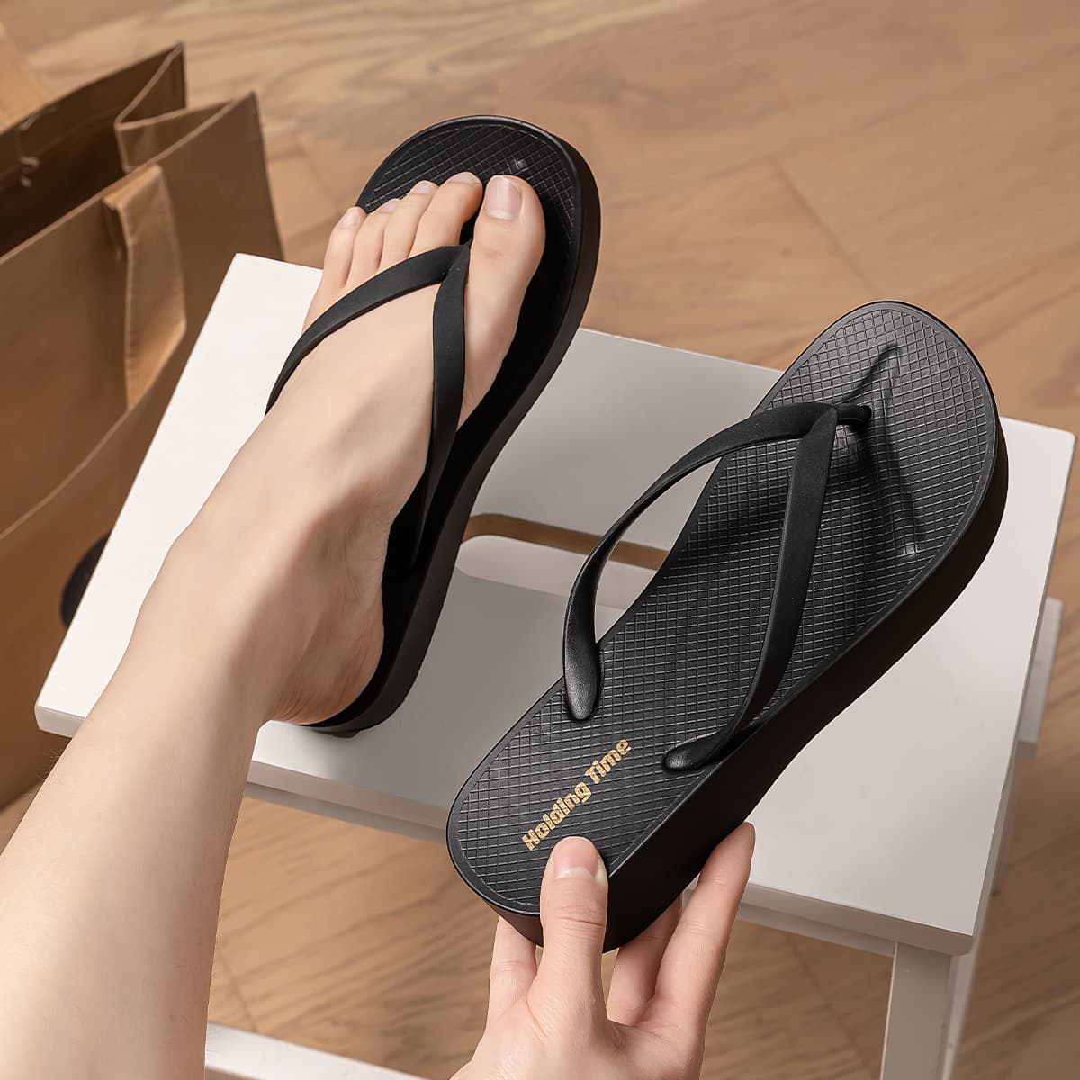 Lidani Women's Summer 2025 Comfortable Outdoor Beach Holiday Sandals Slippers Breathable Waterproof Wearable PVC Clogs