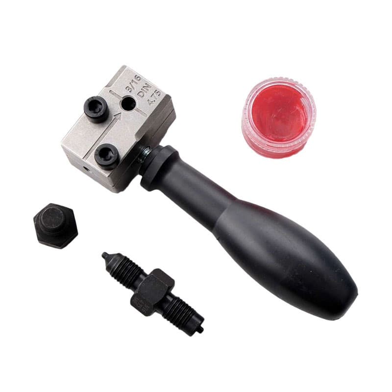 4-Piece Flaring Tool Set for Brake Lines, Oil Tubes, AC Pipes, and Brake Tubes with Mushroom Head, 4.75mm, for Auto Repair Shops