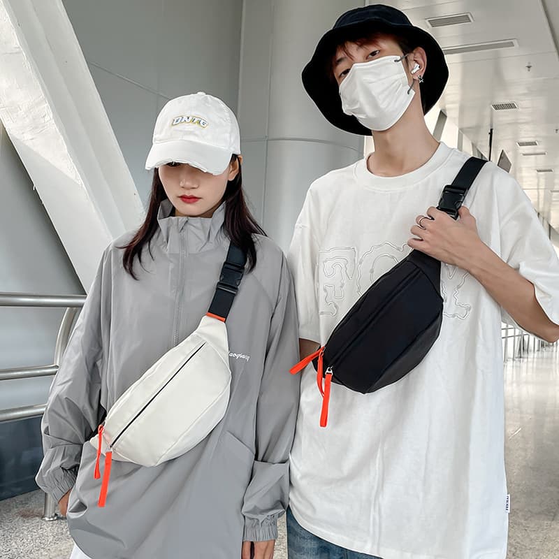 Men's Chest Bag Small Waterproof Japanese Casual Crossbody Sling Bag Sports Waist Bag Women's Shoulder Bag Custom Logo Available