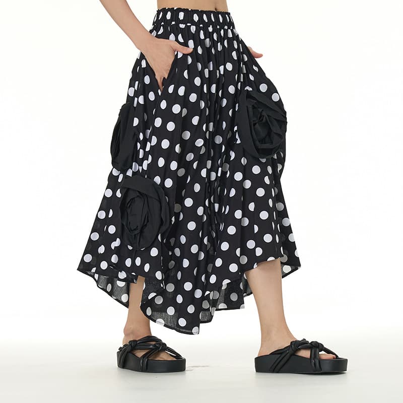 Three-Dimensional Flower Bud Skirt, Slimming Floral Embellished Half Skirt, 2026 Hot-Selling New Design, Irregular Skirt 3351