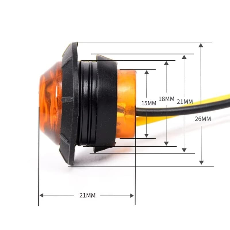 Truck Side Light Trailer Side Light Signal Light Turn Signal Bus Off-road Vehicle Truck Side Light LED Light Source 12V-24V