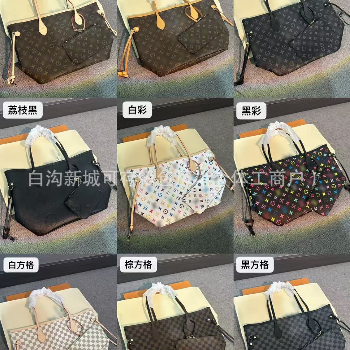 Cross-border hot style Lvjia presbyopic double-sided tote bag hobo shoulder bag shopping bag mother bag armpit bag wholesale