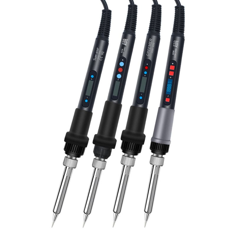 Cross-border Adjustable Temperature Digital Display 60W 80W 120W Electric Soldering Iron Internal Heating Home Soldering Pen EU Standard Repair Kit Tool