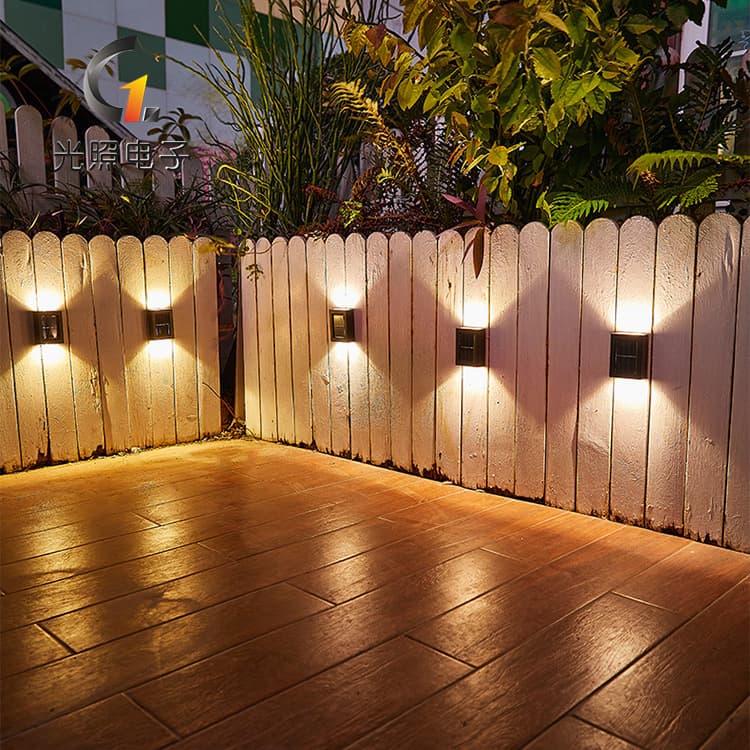 Solar Powered Outdoor Wall Lights Up and Down Lighting Garden Courtyard Fence Lights LED Solar Step Lights Home Use