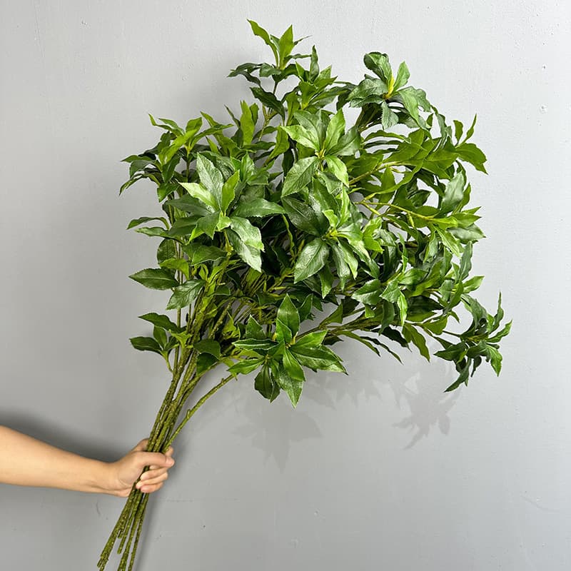Artificial Ins Style Horse Chestnut Leaf Home Living Room Wedding Decoration Faux Greenery European Ornament Silk Flower Artificial Leaf Plant