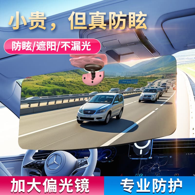 2024 Car Polarized Anti-Glare Shield for High Beams, Anti-Dazzle Sun Visor, Driver Sunlight and Strong Light Protection Goggles