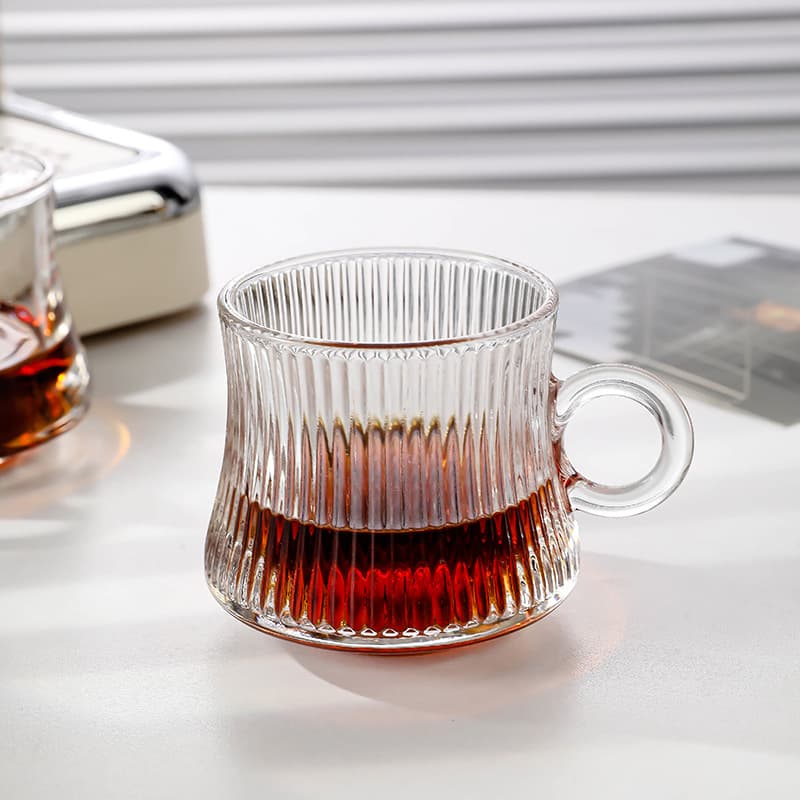 Ins style niche coffee cup creative household afternoon tea cup glass latte cup breakfast cup milk cup