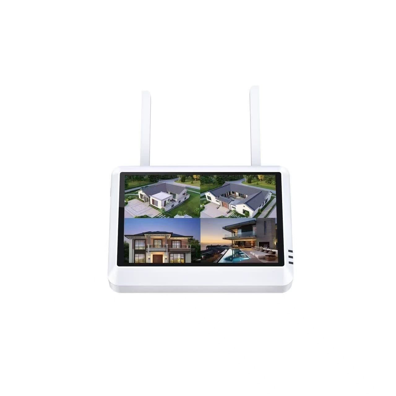 Xiongmai WiFi HD Wireless NVR Host: 7-inch 8-channel video surveillance device connected to wireless monitor.