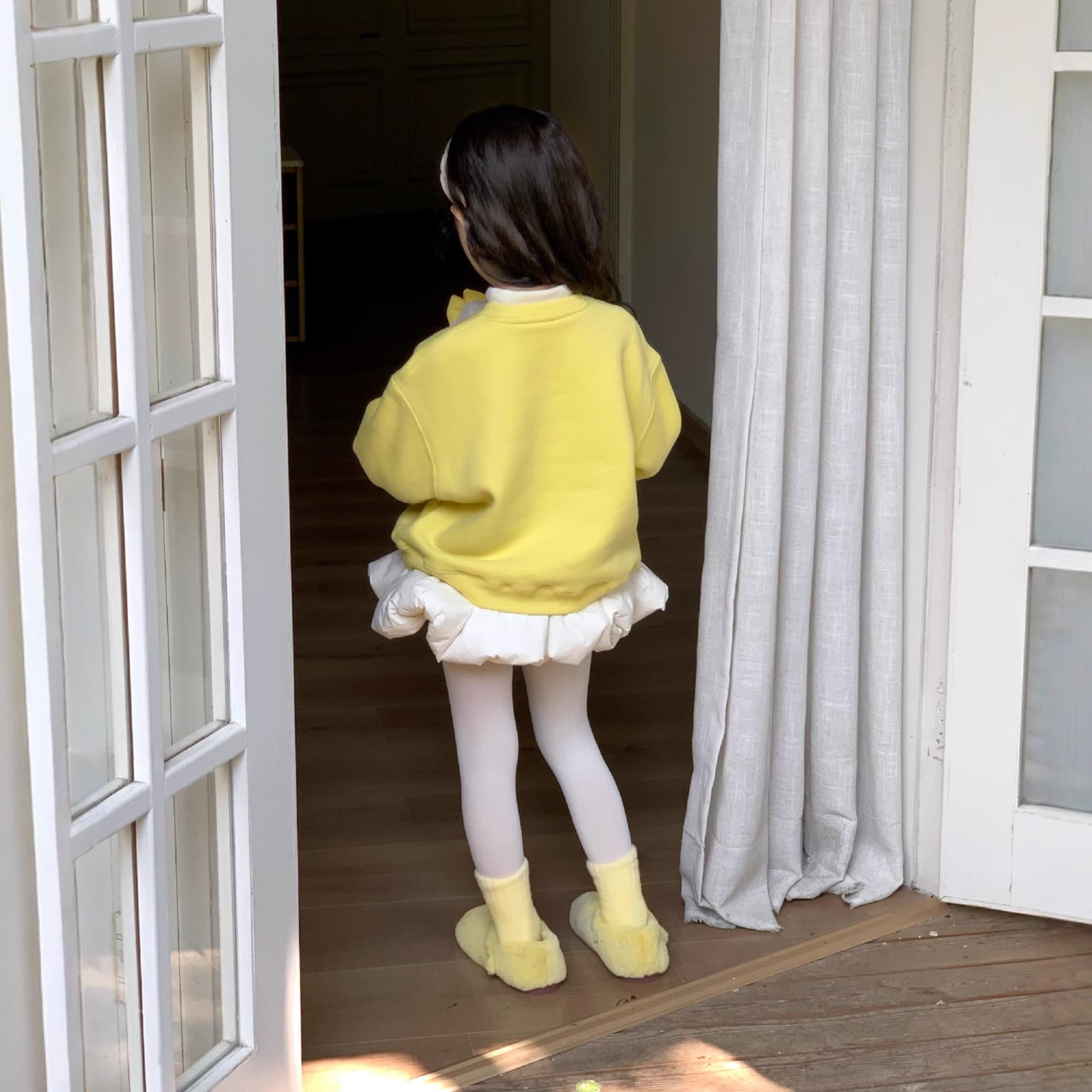 Girls' Skirt 2025 Winter New Korean Style Cute Bud Skirt Thick Cotton Anti-Exposure Cake Skirt Cross-Border