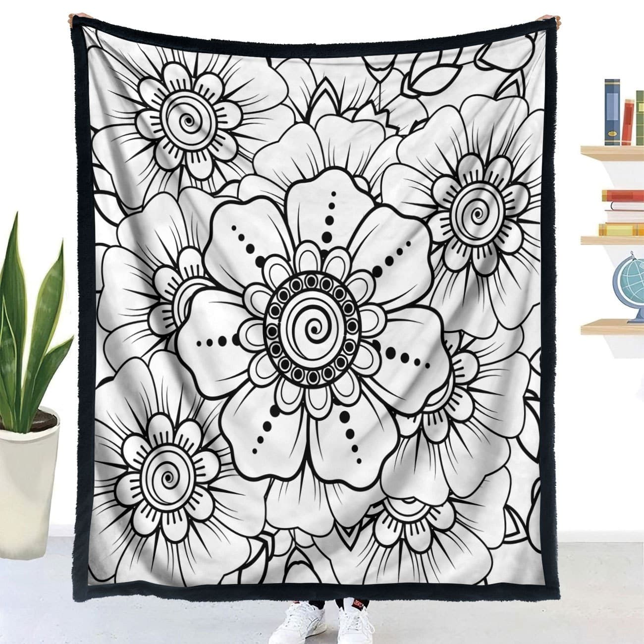 Cross-border Exclusive Handmade Coloring Blanket DIY Coloring Blanket Ocean Edition
