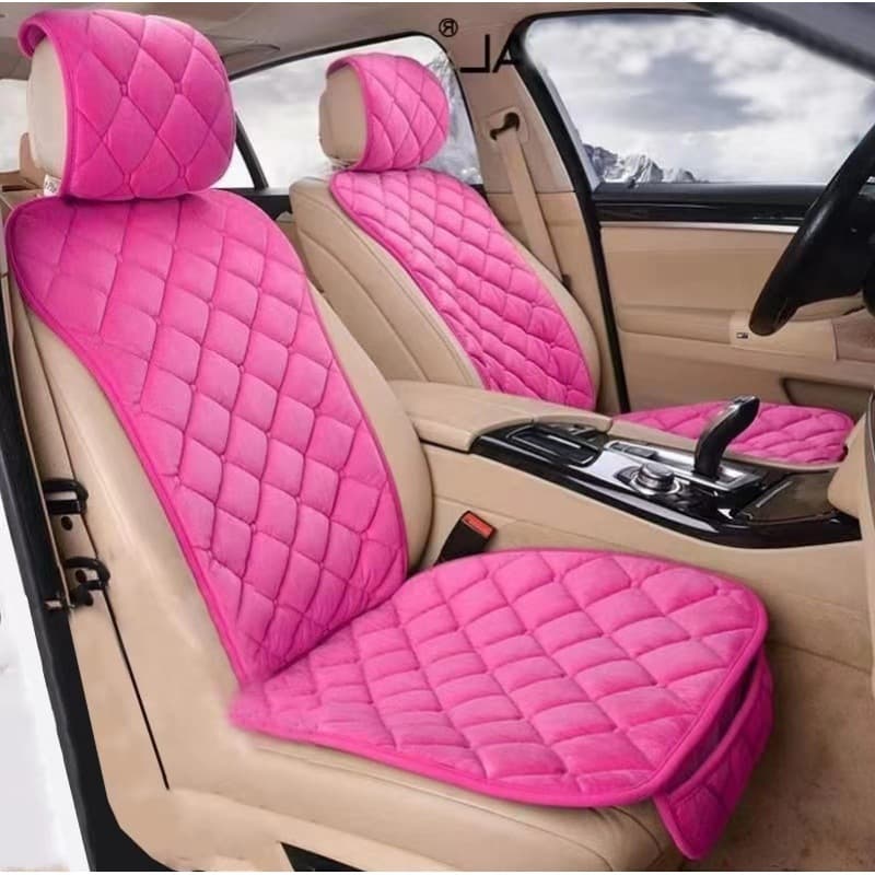 Car Seat Cushion Winter Warm Small Waist Single Seat Rear + Backrest Winter Universal Plush Seat Pad Drop Shipping