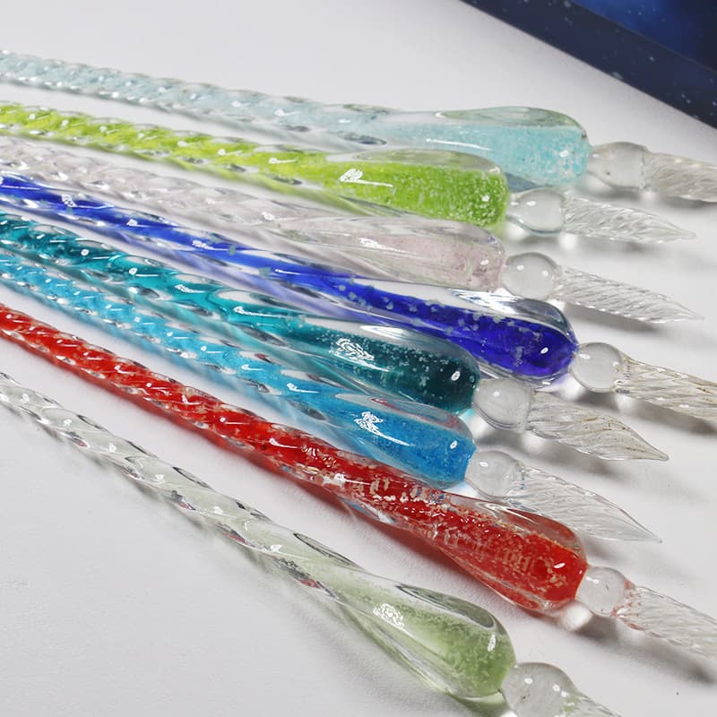 Glass Pen Set, Crystal Dip Pen for Students, Glass Ink Pen, Glow-in-the-Dark Gift Box