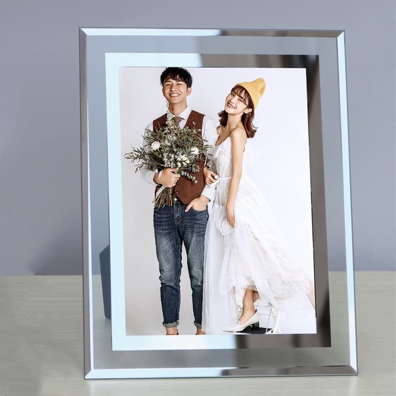 Crystal Glass Photo Frame 5x6 6x7 7x8 Inch A5 A4 Certificate Frame Tabletop Display Wedding Photo Gift Frame Factory Wholesale