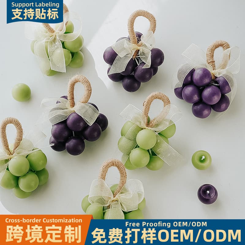 Soy wax handmade small gifts, creative birthday gifts, simulated grape-shaped candles, cross-border aromatherapy candle customization