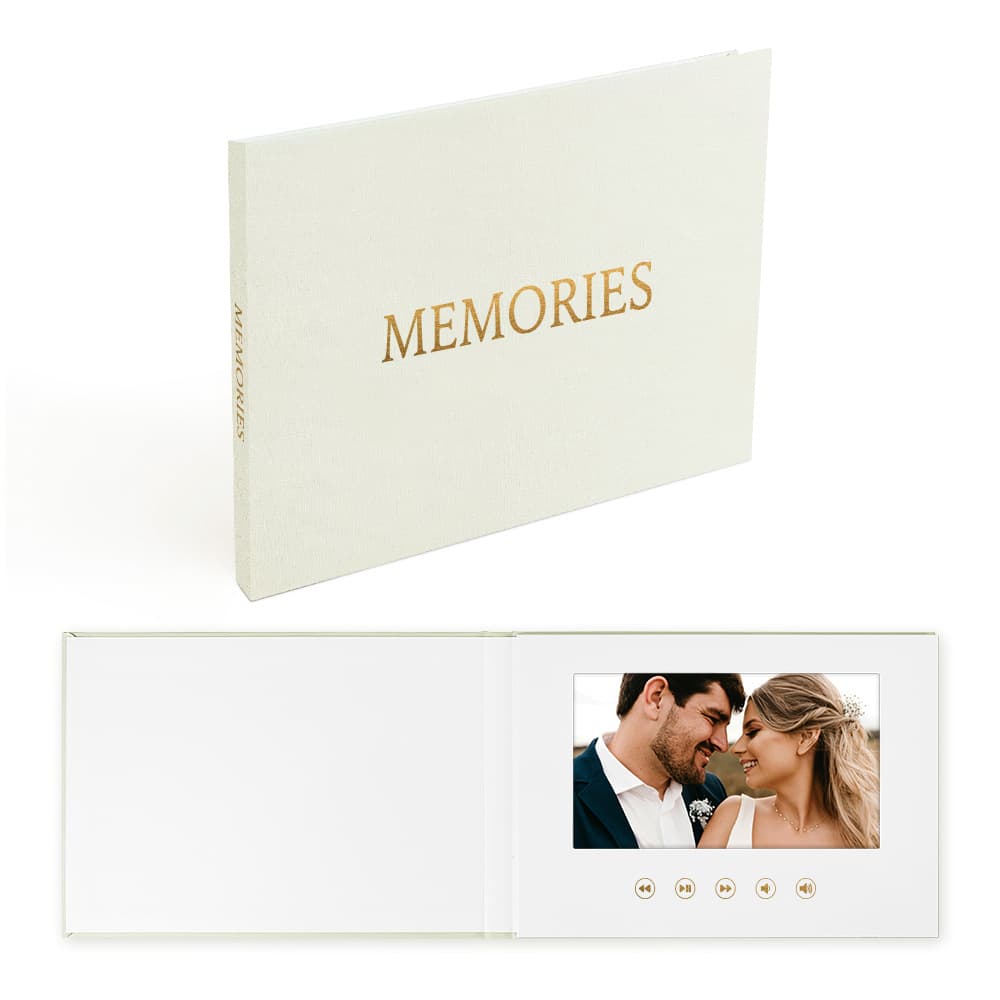 Manufacturer Wholesale Wedding Video Invitations, Linen Material Video Brochures