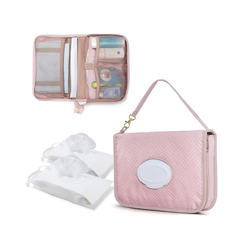 New diaper clutch bag with foldable partitions for mommy, large capacity and good looks, travel portable mommy storage bag