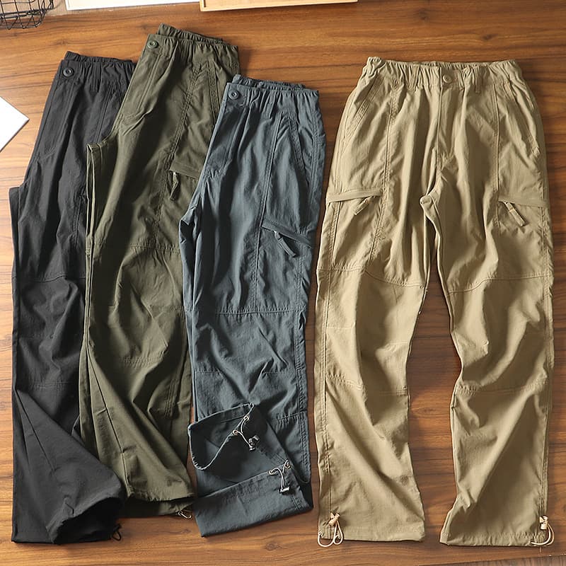Outdoor Loose Straight Leg Casual Long Trousers Men's Summer Mountain Climbing Quick Dry American Style Waterproof Fast Drying Workwear Pants