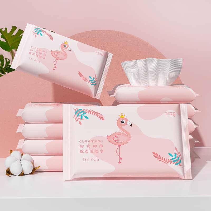 Disposable Face Towel Portable Pull-Out Pure Cotton Soft Towel Women Cleansing Towel Face Wipe Makeup Remover Towel Baby Wet and Dry Dual Use