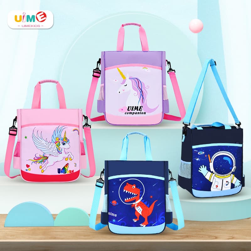uime tutoring bag, a two-way cartoon tote bag that can be carried or worn on the back, a tutoring handbag, a children's crossbody bag, a tutoring bag.